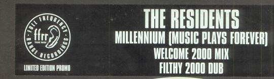 Residents - Millennium (Music Plays Forever) (12", Ltd, Promo, W/Lbl) (Near Mint (NM or M-))