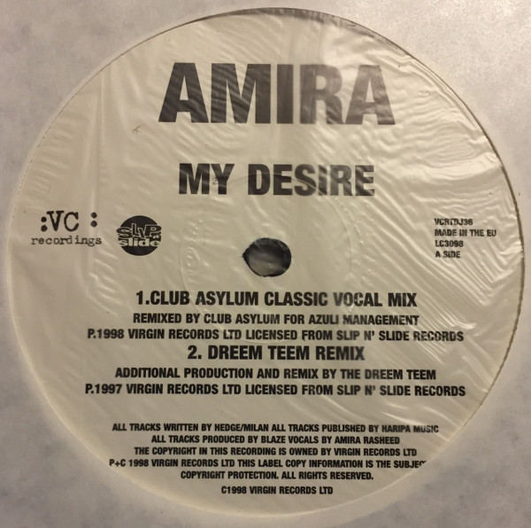 Amira - My Desire (12", Promo) (Very Good Plus (VG+)) - Image 2