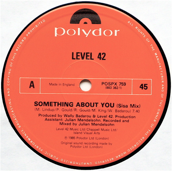 Level 42 - Something About You (Sisa Mix) (12", Single, Art) (Near Mint (NM or M-)) - Image 3