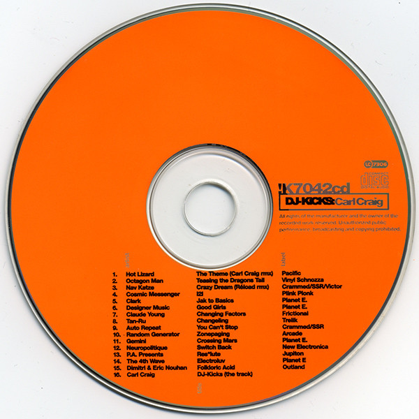 Carl Craig - DJ-Kicks: (CD, Comp, P/Mixed) (Near Mint (NM or M-)) - Image 3