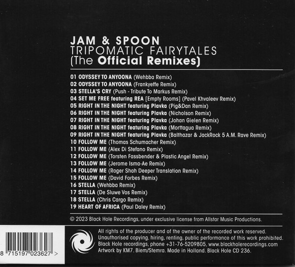 Jam & Spoon - Tripomatic Fairytales (The Official Remixes) (CD, Album) (Near Mint (NM or M-)) - Image 2
