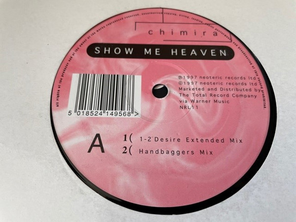 Chimira - Show Me Heaven (The Remixes) (12") (Very Good (VG))