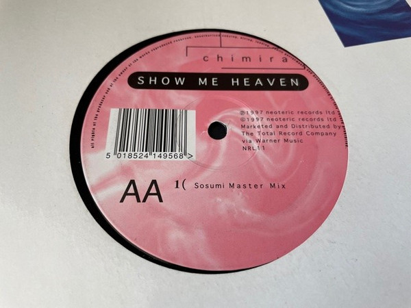 Chimira - Show Me Heaven (The Remixes) (12") (Very Good (VG)) - Image 2
