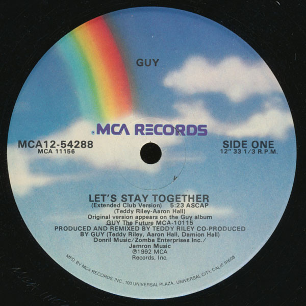 Guy - Let's Stay Together (12", Single) (Near Mint (NM or M-)) - Image 2