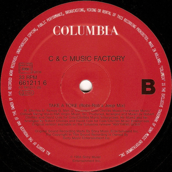 C + C Music Factory - I Found Love / Take A Toke (12") (Near Mint (NM or M-)) - Image 4