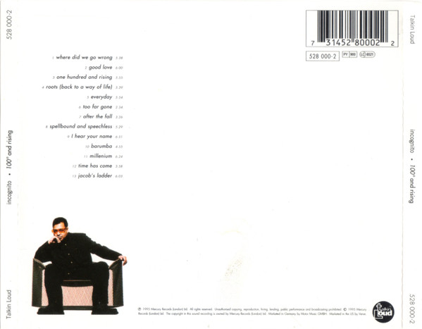 Incognito - 100° And Rising (CD, Album) (Very Good (VG)) - Image 2