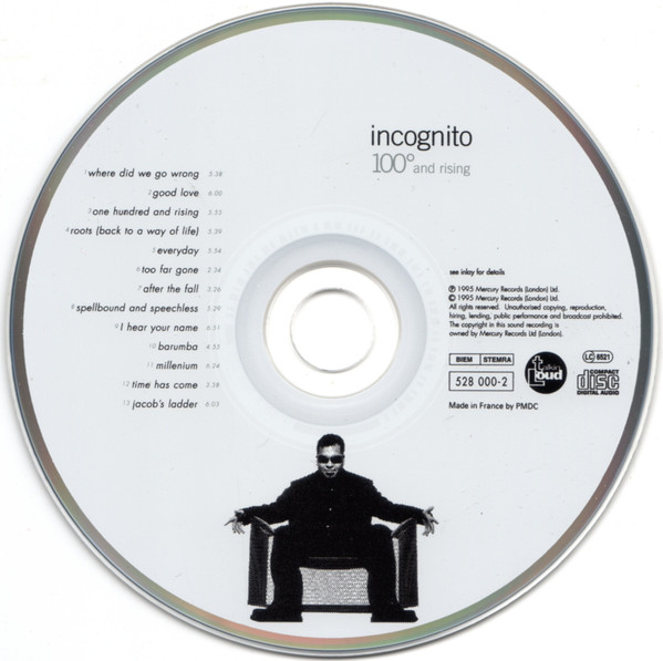 Incognito - 100° And Rising (CD, Album) (Very Good (VG)) - Image 3