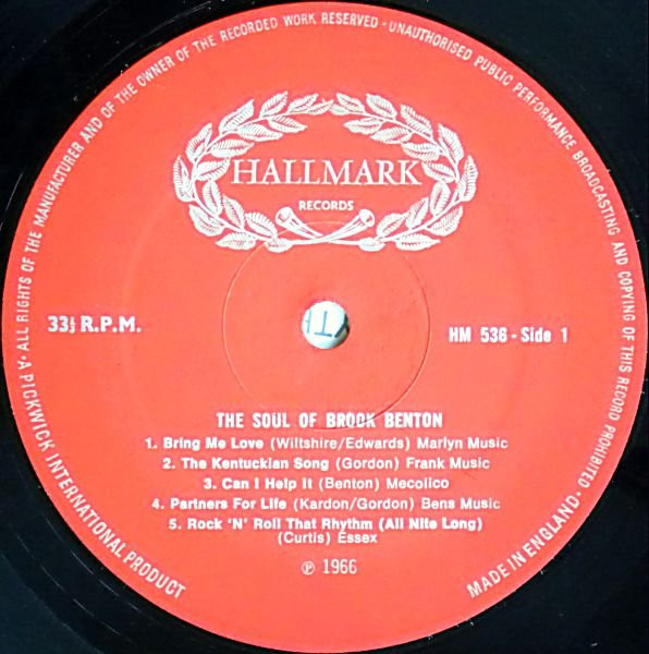 Brook Benton - The Soul Of Brook Benton (LP, Album, RE) (Near Mint (NM or M-)) - Image 3