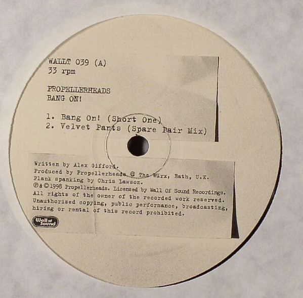 Propellerheads - Bang On! (12", Single) (Very Good Plus (VG+)) - Image 3