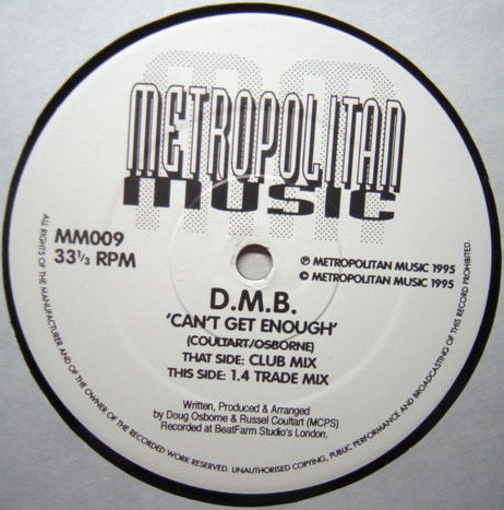 D.M.B. - Can't Get Enough (12") (Very Good Plus (VG+)) - Image 3