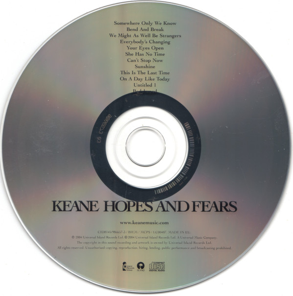 Keane - Hopes And Fears (CD, Album, S/Edition) (Very Good Plus (VG+)) - Image 4