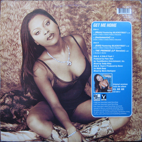 Foxy Brown Featuring Blackstreet - Get Me Home (12", Single) (Very Good (VG)) - Image 2