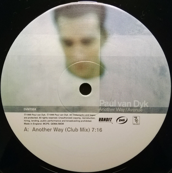 Paul van Dyk - Another Way / Avenue (12") (Very Good Plus (VG+)) - Image 3