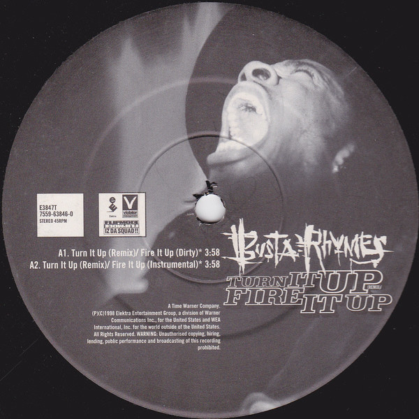Busta Rhymes - Turn It Up (Remix) / Fire It Up (12") (Very Good Plus (VG+)) - Image 2