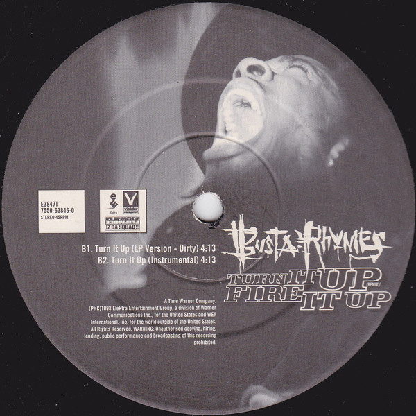 Busta Rhymes - Turn It Up (Remix) / Fire It Up (12") (Very Good Plus (VG+)) - Image 3