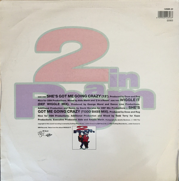 2 In A Room - She's Got Me Going Crazy (12") (Very Good Plus (VG+)) - Image 2