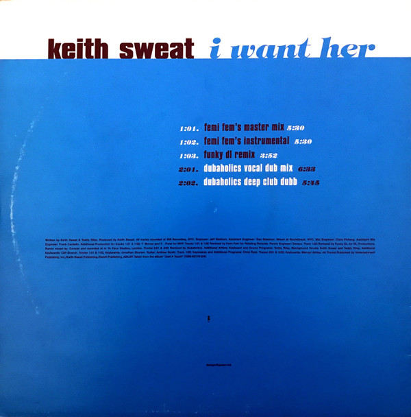 Keith Sweat - I Want Her (12") (Near Mint (NM or M-)) - Image 2