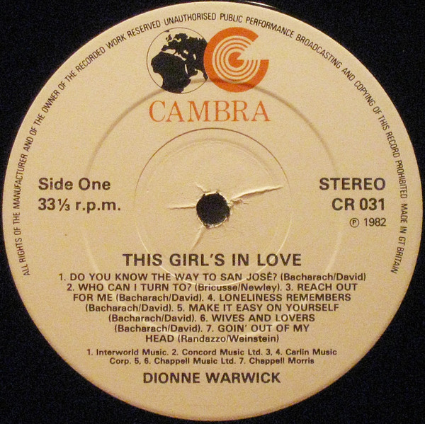 Dionne Warwick - This Girl's In Love (2xLP, Comp) (Very Good Plus (VG+)) - Image 3