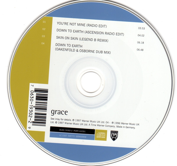 Grace - You're Not Mine / Down To Earth (CD, Single, CD1) (Very Good Plus (VG+)) - Image 3