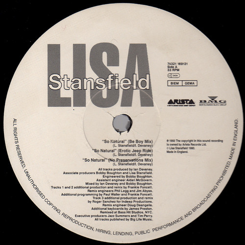 Lisa Stansfield - So Natural (12") (Near Mint (NM or M-)) - Image 3