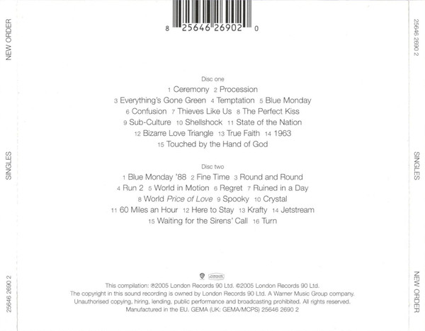New Order - Singles (2xCD, Comp) (Near Mint (NM or M-)) - Image 3