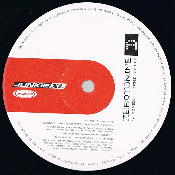 Junkie XL - Zerotonine (12") (Near Mint (NM or M-)) - Image 3