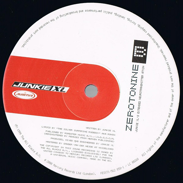 Junkie XL - Zerotonine (12") (Near Mint (NM or M-)) - Image 4
