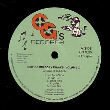 Gregory Isaacs - Best Of Gregory Isaacs Volume 2 (LP, Album) (Very Good Plus (VG+)) - Image 3