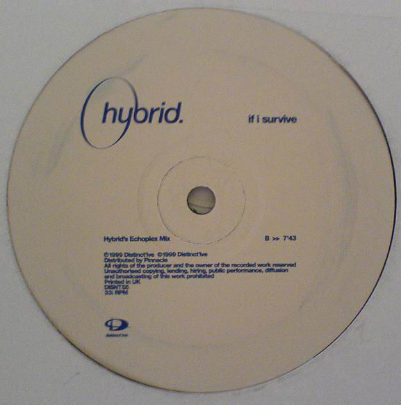 Hybrid Featuring Julee Cruise - If I Survive (12") (Very Good Plus (VG+)) - Image 3