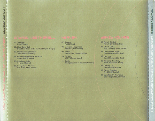 DJ Harvey / David Holmes / Andrew Weatherall - London Xpress (CD, Mixed) (Very Good Plus (VG+)) - Image 2