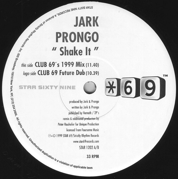 Jark Prongo - Shake It (2x12") (Very Good Plus (VG+)) - Image 2