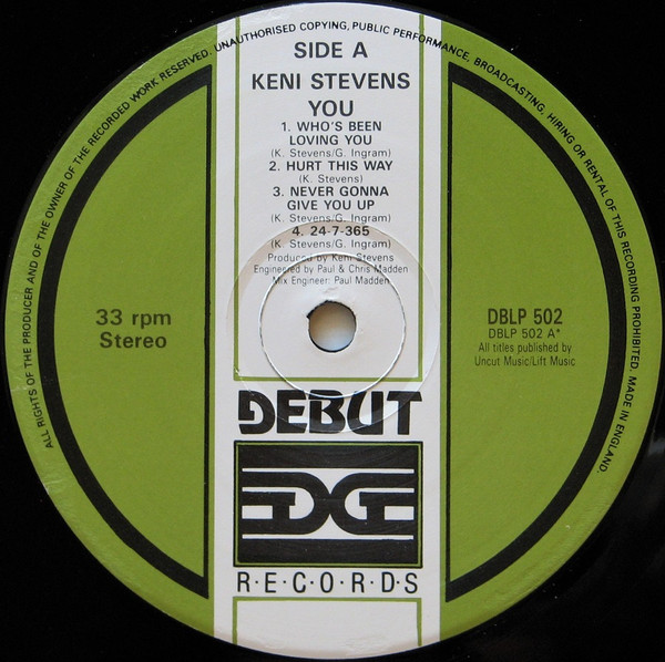 Keni Stevens - You (LP, Album) (Very Good Plus (VG+)) - Image 3