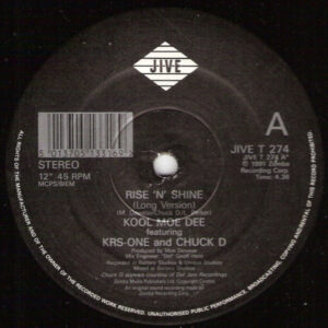 Kool Moe Dee Featuring KRS-One And Chuck D - Rise 'N' Shine (12") (Very Good Plus (VG+))