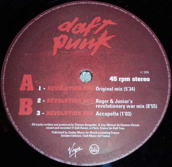 Daft Punk - Revolution 909 (12") (Very Good (VG)) - Image 3