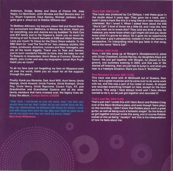 Jocelyn Brown - Unreleased (CD, Album) (Near Mint (NM or M-)) - Image 5