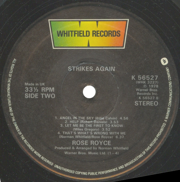 Rose Royce - Strikes Again (LP, Album, Gat) (Very Good Plus (VG+)) - Image 5