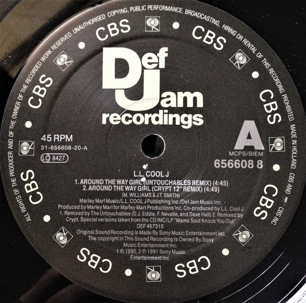 LL Cool J - Around The Way Girl (Four Mix Twelve Inch) (12") (Very Good Plus (VG+)) - Image 5