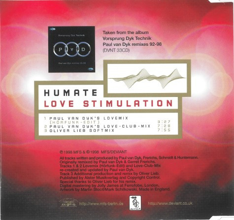 Humate - Love Stimulation (CD, Single) (Very Good Plus (VG+)) - Image 2