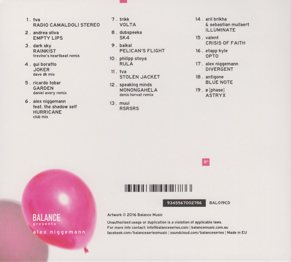 Alex Niggemann - Balance Presents Alex Niggemann (CD, Mixed) (Near Mint (NM or M-)) - Image 2