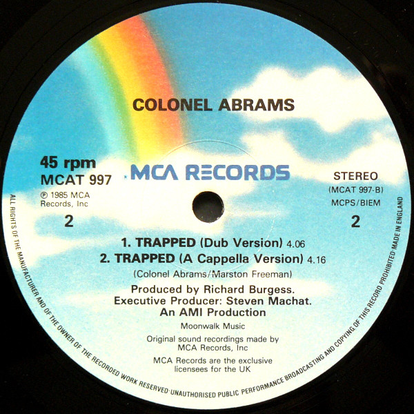 Colonel Abrams - Trapped (12" Version) (12", Pic) (Near Mint (NM or M-)) - Image 4
