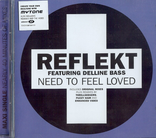 Reflekt Featuring Delline Bass - Need To Feel Loved (CD, Maxi, Enh) (Near Mint (NM or M-))
