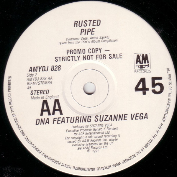 Nikki D / DNA Featuring Suzanne Vega - Daddy's Little Girl / Rusted Pipe (12", Promo) (Near Mint (NM or M-)) - Image 2