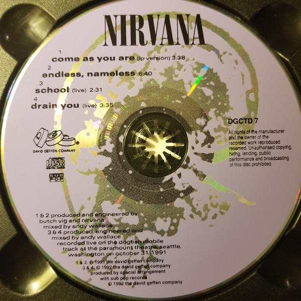 Nirvana - Come As You Are (CD, Single, Dig) (Very Good Plus (VG+)) - Image 3