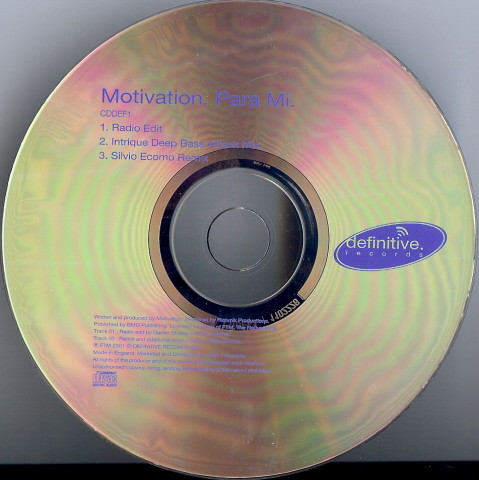 Motivation - Para Mi (CD, Single) (Near Mint (NM or M-)) - Image 3
