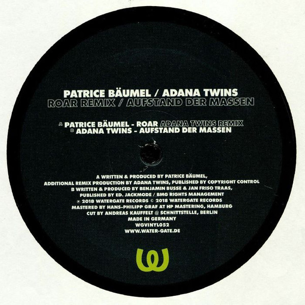 Patrice Bäumel / Adana Twins - Roar Remix / Aufstand Der Massen (12", EP, RP) (Mint (M)) - Image 4