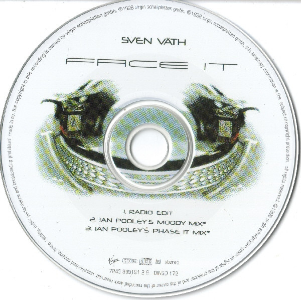 Sven Väth - Face It (CD, Single) (Very Good Plus (VG+)) - Image 3