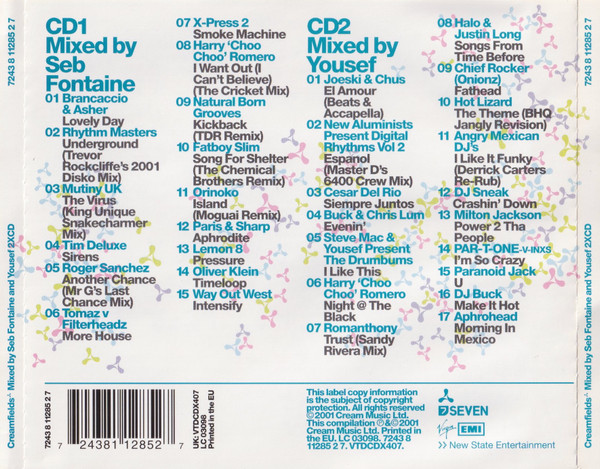 Seb Fontaine And Yousef - Creamfields (2xCD, Mixed) (Near Mint (NM or M-)) - Image 3