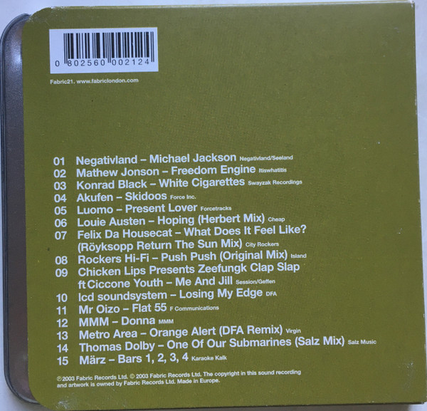 Swayzak - Fabric 11 (CD, Mixed) (Near Mint (NM or M-)) - Image 2
