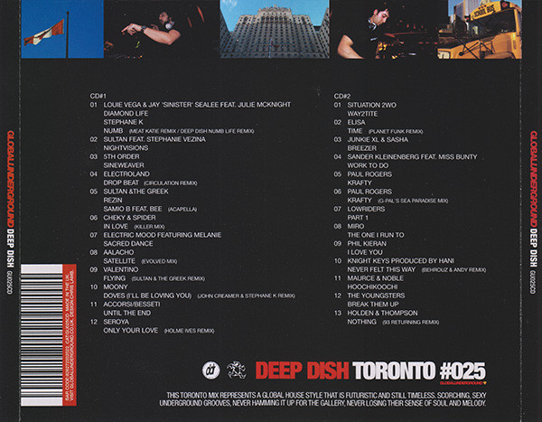 Deep Dish - Toronto #025 (2xCD, Comp, Mixed) (Very Good Plus (VG+)) - Image 4