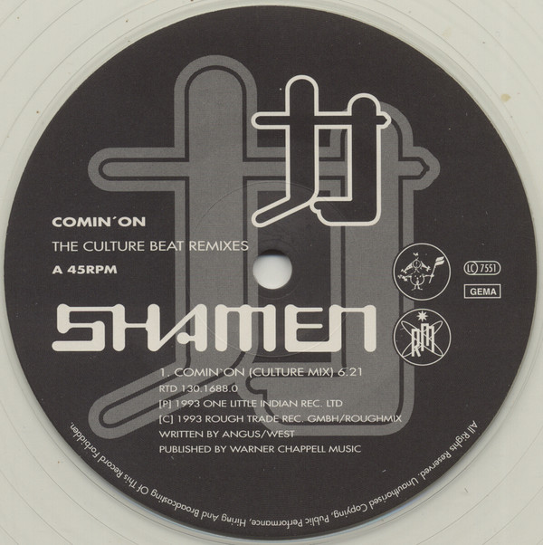 The Shamen - Comin' On (Remixed By Culture Beat) (12", Ltd, Cle) (Near Mint (NM or M-)) - Image 3